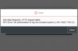 How to Resolve “No authorization to access via a trusted system (L-RC=1002 T-RC=2)” Error in SAP