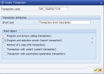 How to create a transaction for a report in SAP