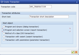 How to create a transaction for a report in SAP